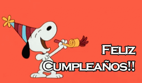 ¡Feliz cumpleaños! Snoopy animado